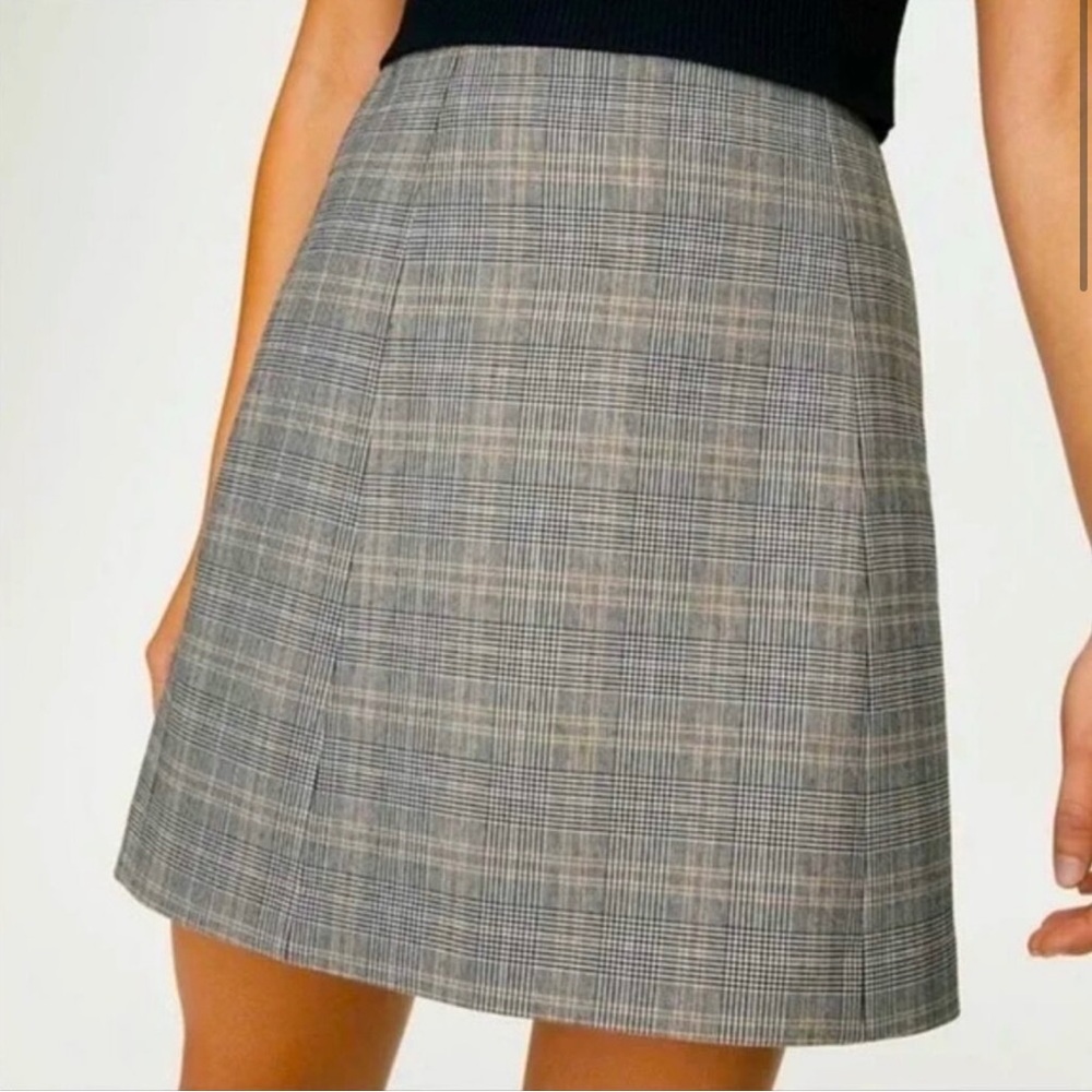 Aritzia Plaid A line Skirt